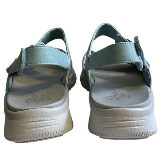 Skechers Easy Going SZ 11 Adjustable Vegan Sandals Certified Charm Aqua YogaFoam - Picture 5 of 13